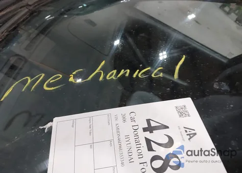 2006 Hyundai Elantra Gls/Gt/Limited z USA, uszkodzony, nr VIN KMHDN46D96U353340